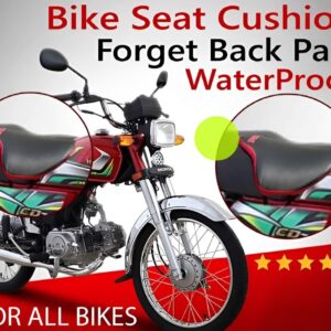 Best Bike Seat Cushion for Back Pain Red Black Waterproof Universal Relaxer Bike Seat Cushion and Motorcycle Seat Cover for all bikes( Red Black )