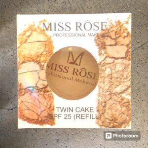(Natural Beige.) Miss Rose Professional Makeup  TWIN CAKE Powder  SPF 25