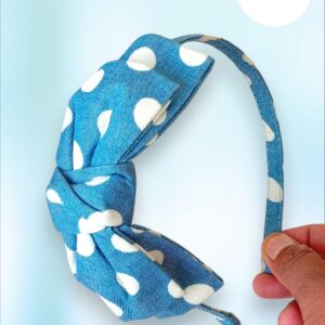Pack of 2 ) Fashion Bowknot Polka Dot Women's Cloth Hairband
