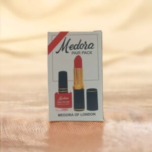 (2 in 1)Medora Pair Pack Lipstick , Nail Polish(Red & Mehroon)