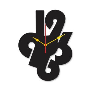 digit  dial 12x12 Wall Clock I Wall clocks for bedroom I Quartz Watch DIY Design  black color