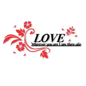 Red Black Love quote Wall Decor  Wall frame I Wall frame for bedroom