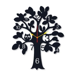 Tree Round clock Style Modern Design Decoration