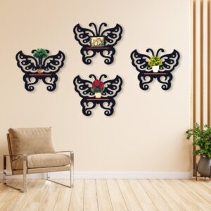 Butterfly shelves Pack of Four wall art Style Modern Design Decoration