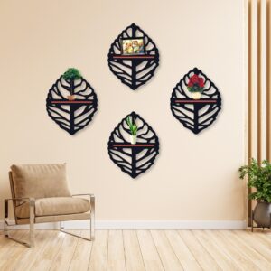 (Pack of 4)Round leaf  shelves  Art Home Decorations