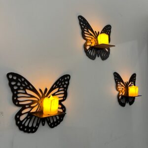 Po3  Butterfly frame selves  Wall art  Pack of three  Art Home Decorations