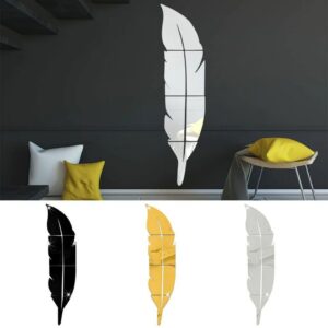 silver )leaf Mirror silver Home Wall art