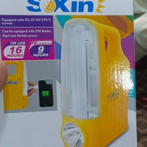 QM828D Led rechargeable emergency light with flashlight power bank for home vehicle (Random color)