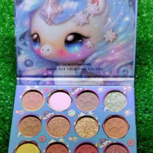 12 Color Rainbow Eyeshadow Pallette , Matte and Shimmery eye palette eye makeup for all girls