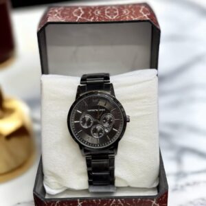 Premium Quality Emporo Armani Chain Watch for Gents - Black