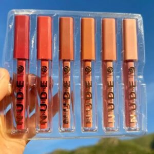 Pack of 6 Nude Look High Pigment Matte Lipgloss Long Lasting Soft & Smooth Lipgloss (Random Color)