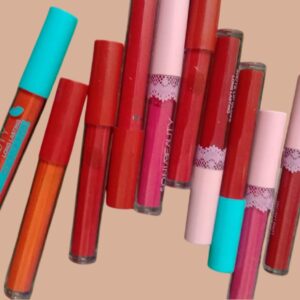 Pack of 6 High Pigment Long Lasting Matte Lipgloss Soft & Matte Texture Hydrating Lipgloss (Random Color)