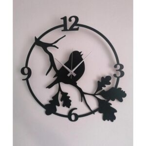 sparrow Decorative 3D Wooden Wall Clock for Living Room Bedroom Office Kitchen etc | MDF Wall Clock