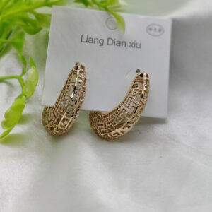 Imported Elegant Crystal Flower Dangle Earrings – Graceful & Stylish - Luxurious Gold Finish | Best Quality Artificial Earrings For Girls & Women