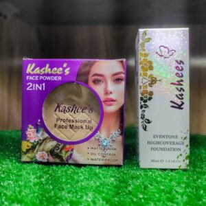 2 in 1 Kashee's Foundation Deal, Foundation & Compact Powder, Pack of 2