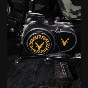 CD70 Engine Sticker Kit for Motorcycle – Black Color, (Sticker Only)