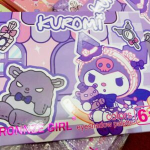 Kuromi 61-Color Eyeshadow Palette – High Pigment, Matte & Shimmer Shades for Creative Eye Looks