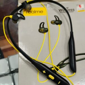 Realme Wireless Stereo Neckband Headset – Bluetooth 5.0 | Deep Bass, Long Battery, Sweatproof Earphones (Copy)