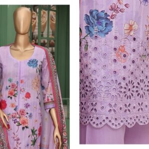 ✨ VIVARI  ✨ 3 Piece  Luxury Lawn Digital Printed Chickenkari Lawn Shirt/ Luxury Digital Printed  Pure Lawn/Unstitched Suit New Collection For Womens