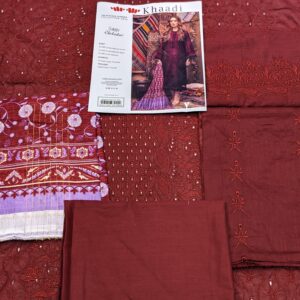 ✨ KHAADI ✨ 3 Piece Khaadi chicken Kari Unstitched Suit new Collection for womens