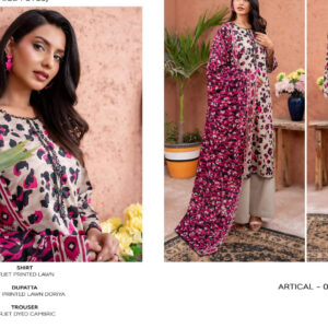 ✨ ZESH   ✨ 3 PieceUnstitched Suit ZESH SUMMAER LAWN COLLECTION 2025