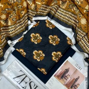 ✨ ZESH   ✨ 3 PieceUnstitched Suit ZESH SUMMAER LAWN COLLECTION 2025