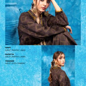 ✨ ZESH   ✨ 3 PieceUnstitched Suit ZESH SUMMAER LAWN COLLECTION 2025