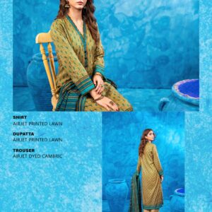 ✨ ZESH   ✨ 3 PieceUnstitched Suit ZESH SUMMAER LAWN COLLECTION 2025