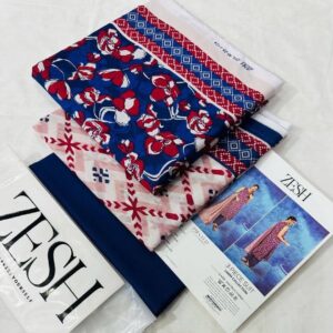 ✨ ZESH   ✨ 3 PieceUnstitched Suit ZESH SUMMAER LAWN COLLECTION 2025