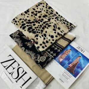 ✨ ZESH   ✨ 3 PieceUnstitched Suit ZESH SUMMAER LAWN COLLECTION 2025
