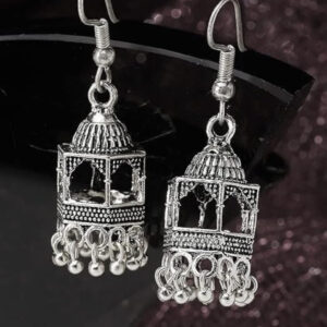 Elegant Silver Indian jhumka /  Jhumka Earrings by Quirky Fashions | Ethnic wear | Casual wear