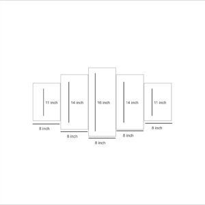 5 Piece Modular HD Printed Wall Frame - Calligraphy Wall Frame