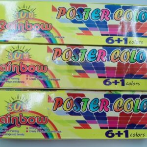 Poster Colours 6+1 Pack with Free Brush – Multi-Purpose Watercolor Set for Art, School, and Face Painting