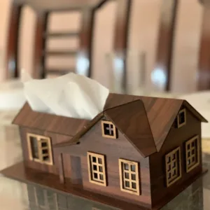 Wooden Tissue Box with Beautiful house design