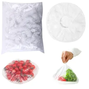 100pc Disposable Cling Film Cover Household Refrigerator Food Fruit Preservation Cover Dust-proof Plastic Fresh-keeping Cover (panda pouch packing)