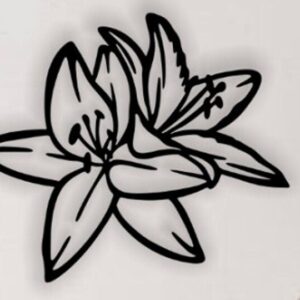 Lily flowers Wall decorations MDF Wood material