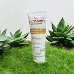 Gluta White 100% Natural Skin Whitening & Anti-Aging Face Wash 100g – Gentle Cleanser for Bright, Smooth & Youthful Skin