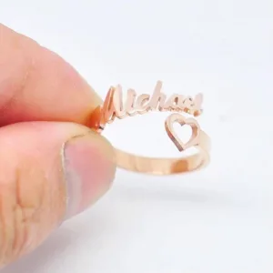 Customized Ring With cut Heart