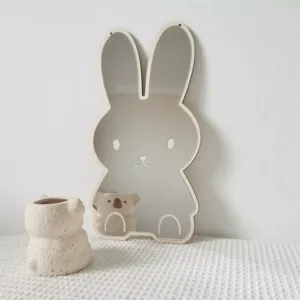 Rabbit shaped acrylic mirror  - Kids room decoration